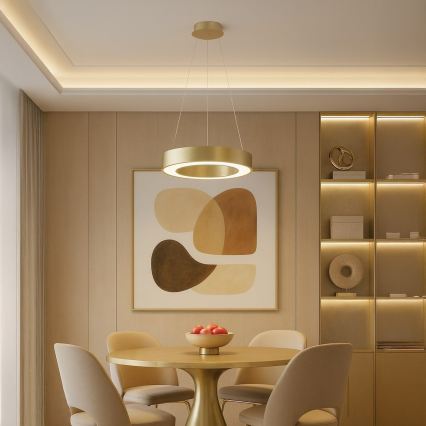 LED-hanglamp aan kabel UNION LED/40W/230V 3000/4000/6500K Ø 40 cm goudkleurig