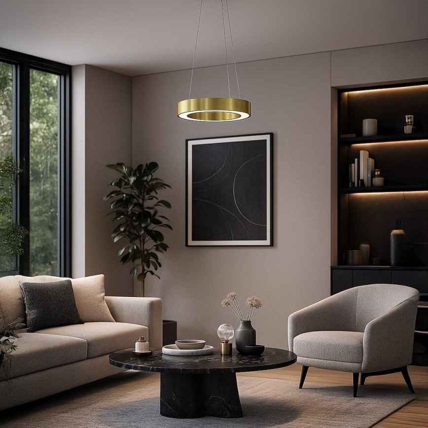 LED-hanglamp aan kabel UNION LED/40W/230V 3000/4000/6500K Ø 40 cm goudkleurig