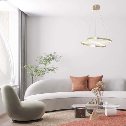 LED-hanglamp aan kabel ZEFIRA LED/40W/230V 4000K Ø 50 cm goudkleurig