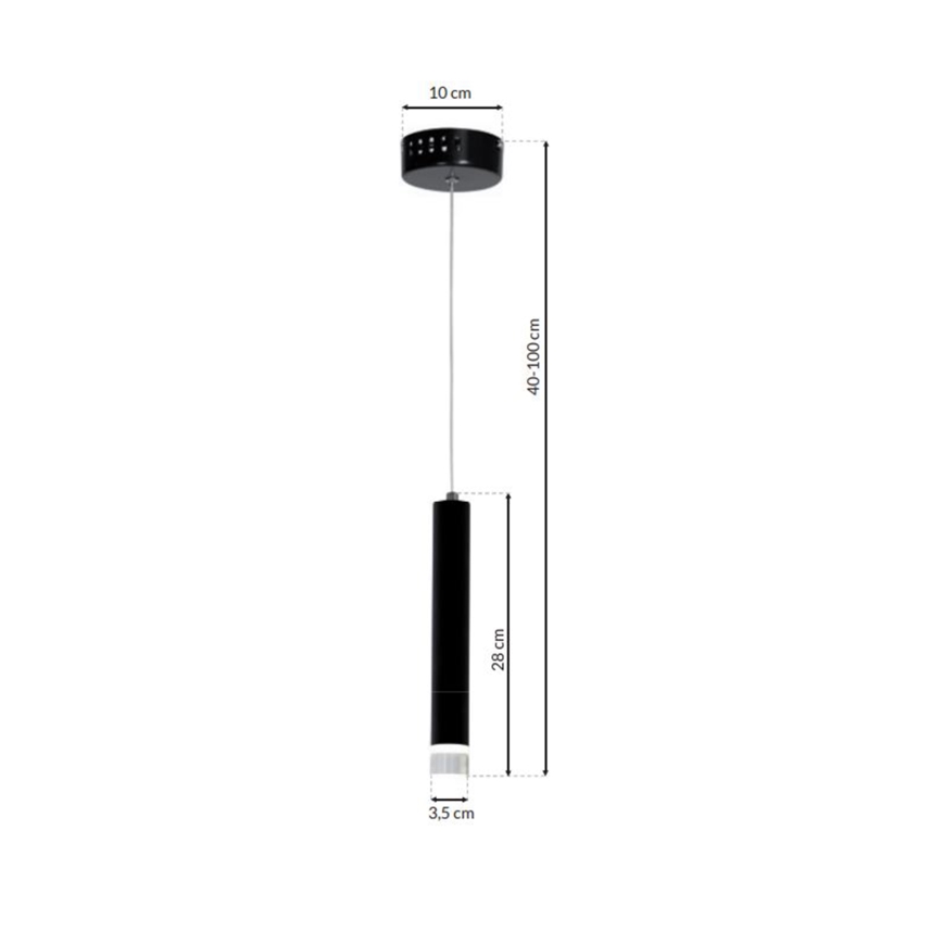 LED Hanglamp aan koord CARBON LED/5W/230V