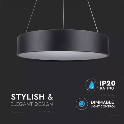 LED Hanglamp aan koord dimbaar 1xLED/30W/230V