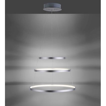 Leuchten Direkt 11526-55 - LED Hanglamp aan koord dimbaar CIRCLE 1xLED/13,5W/230V + LED/19,5W + LED/24W