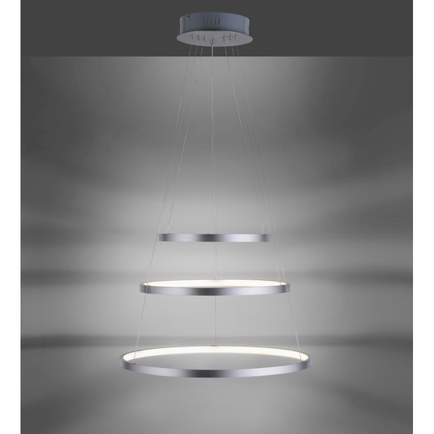 Leuchten Direkt 11526-55 - LED Hanglamp aan koord dimbaar CIRCLE 1xLED/13,5W/230V + LED/19,5W + LED/24W