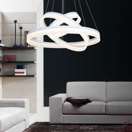 LED Hanglamp aan koord dimbaar met afstandsbediening  RING LED/114W/230V