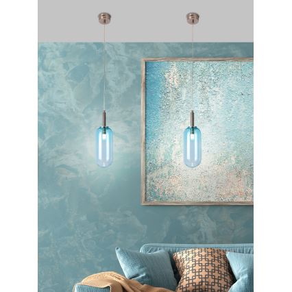 LED Hanglamp aan koord FIUGGI LED/6W/230V blauw