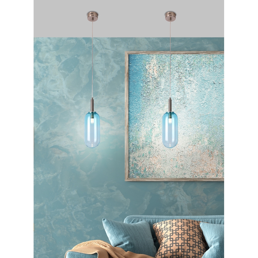LED Hanglamp aan koord FIUGGI LED/6W/230V blauw
