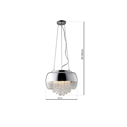 LED hanglamp aan koord LUNA 1x E14 / 40W / 230V