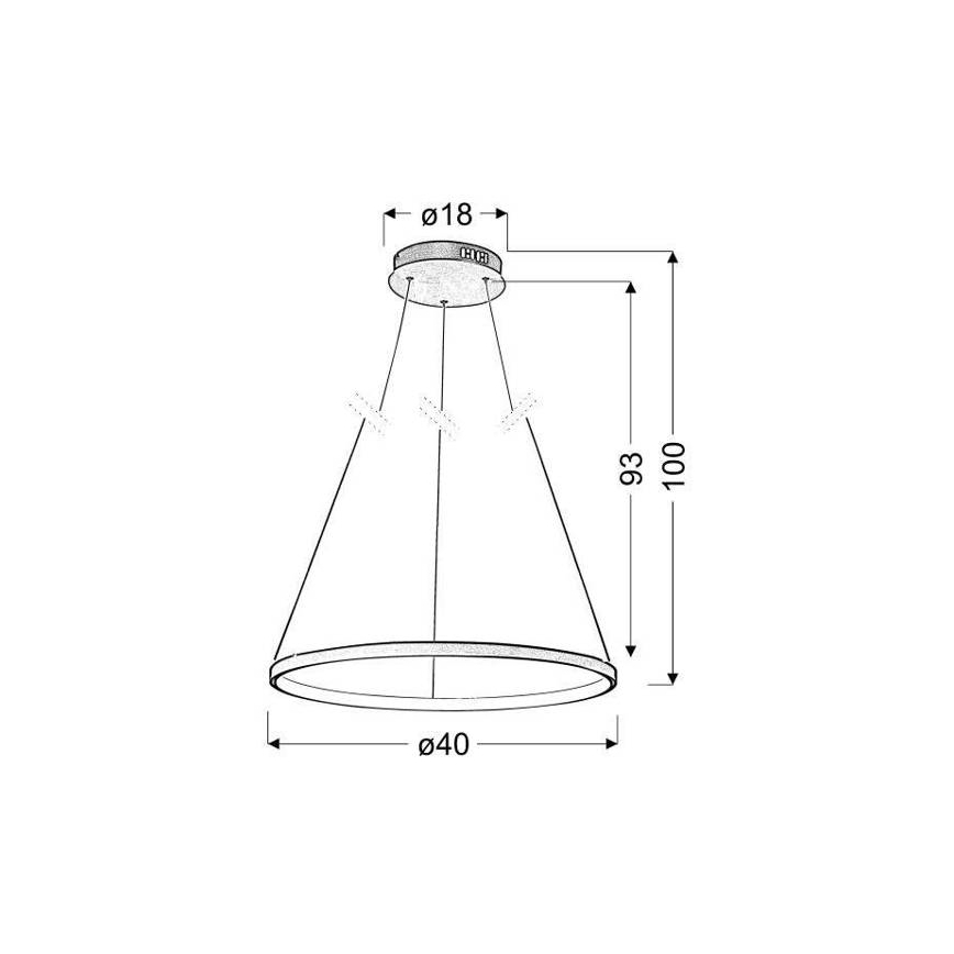 LED Hanglamp aan koord LUNE LED/25W/230V