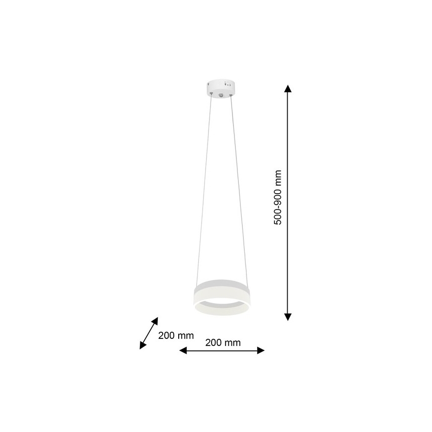LED Hanglamp aan koord RING LED/12W/230V