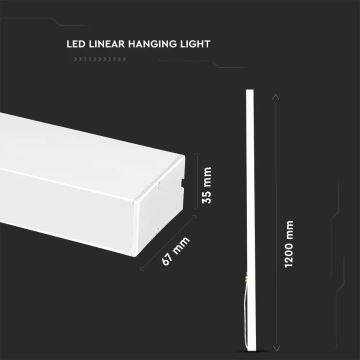 LED Hanglamp aan koord SAMSUNG CHIP LED/40W/230V 6400K
