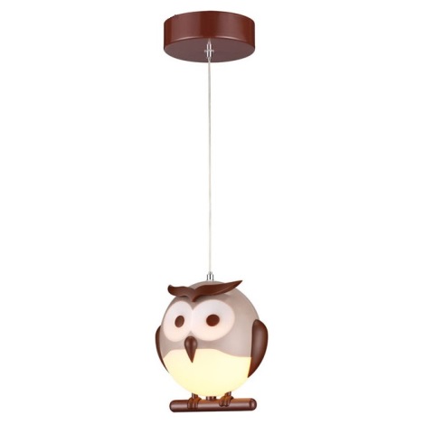 LED Hanglamp aan koord voor kinderkamer - Uil - 1x LED / 5W / 230V