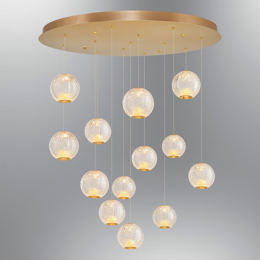 LED Hanglamp CREMONA 13xLED/5W/230V 3000K goud
