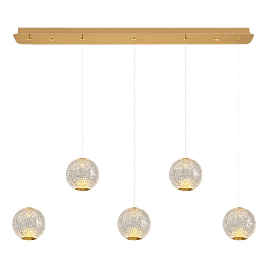 LED Hanglamp CREMONA 5xLED/5W/230V 3000K goud