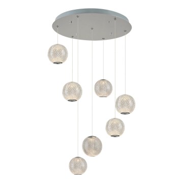 LED Hanglamp CREMONA 7xLED/5W/230V 3000K mat chroom