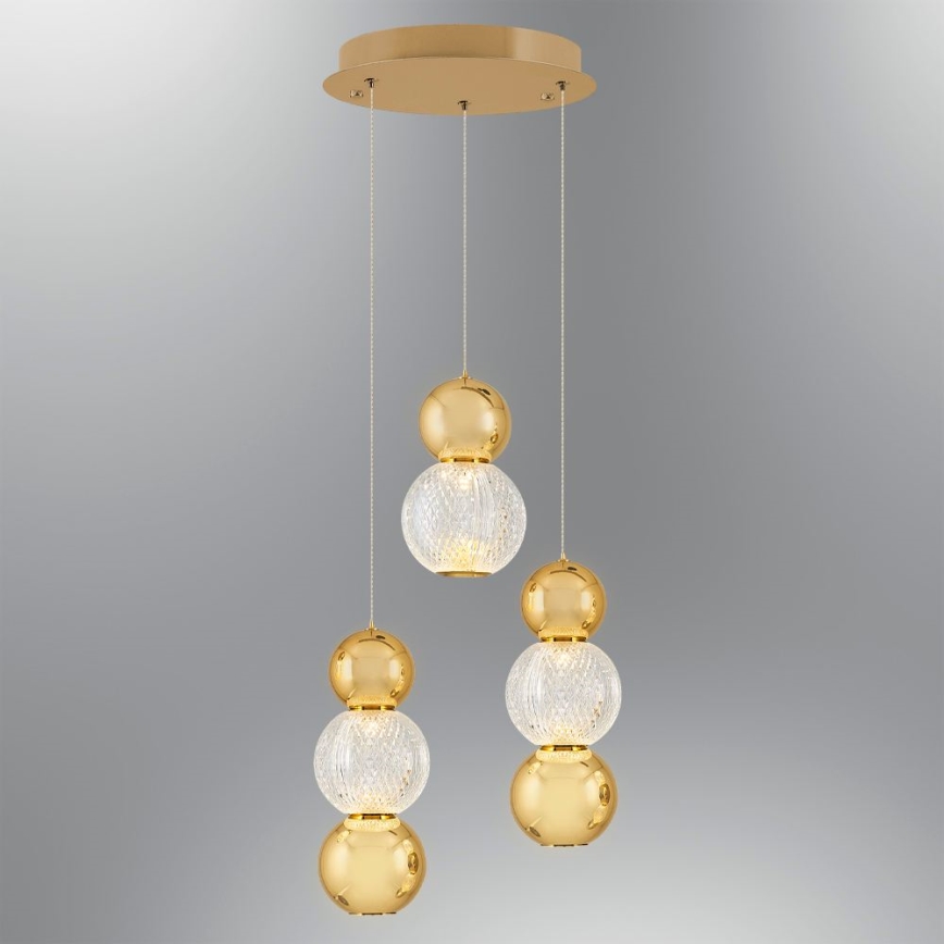 LED Hanglamp CREMONA LED/17W/230V 3000K goud