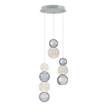 LED Hanglamp CREMONA LED/17W/230V 3000K mat chroom