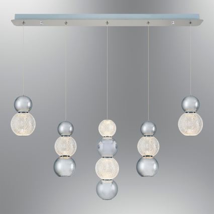 LED Hanglamp CREMONA LED/27W/230V 3000K matte chroom
