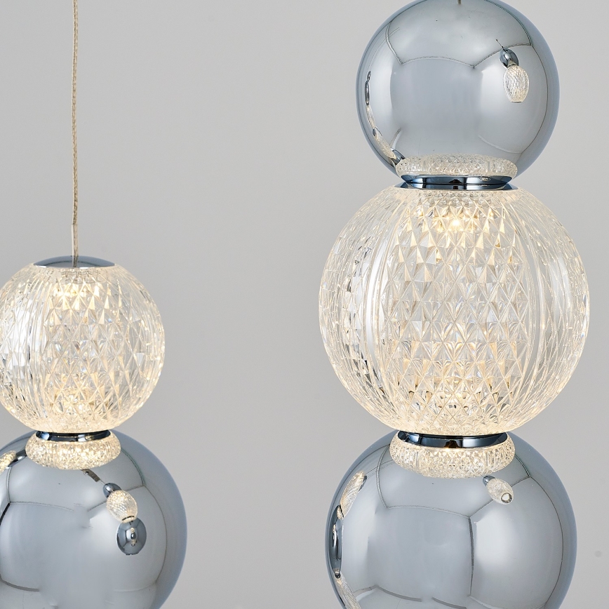 LED Hanglamp CREMONA LED/27W/230V 3000K matte chroom