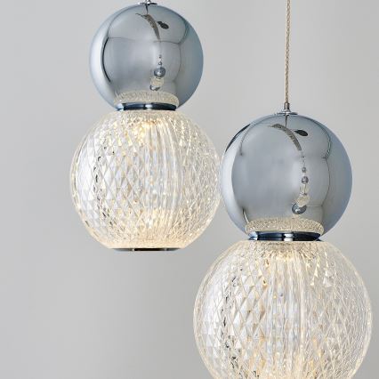 LED Hanglamp CREMONA LED/27W/230V 3000K matte chroom