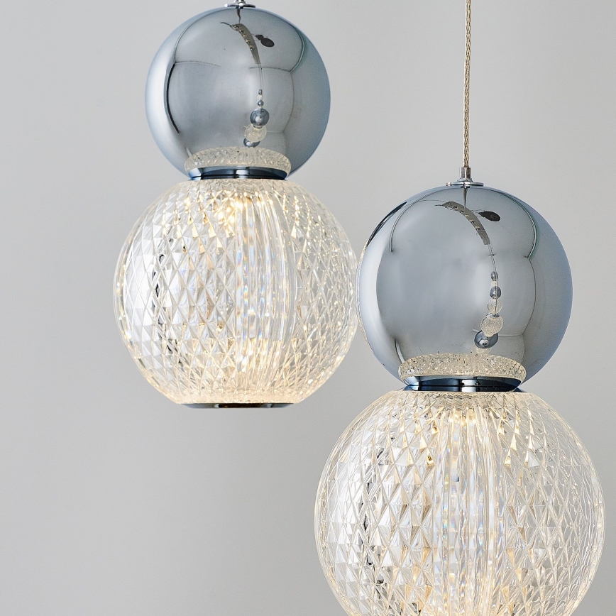 LED Hanglamp CREMONA LED/27W/230V 3000K matte chroom