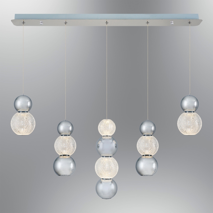 LED Hanglamp CREMONA LED/27W/230V 3000K matte chroom