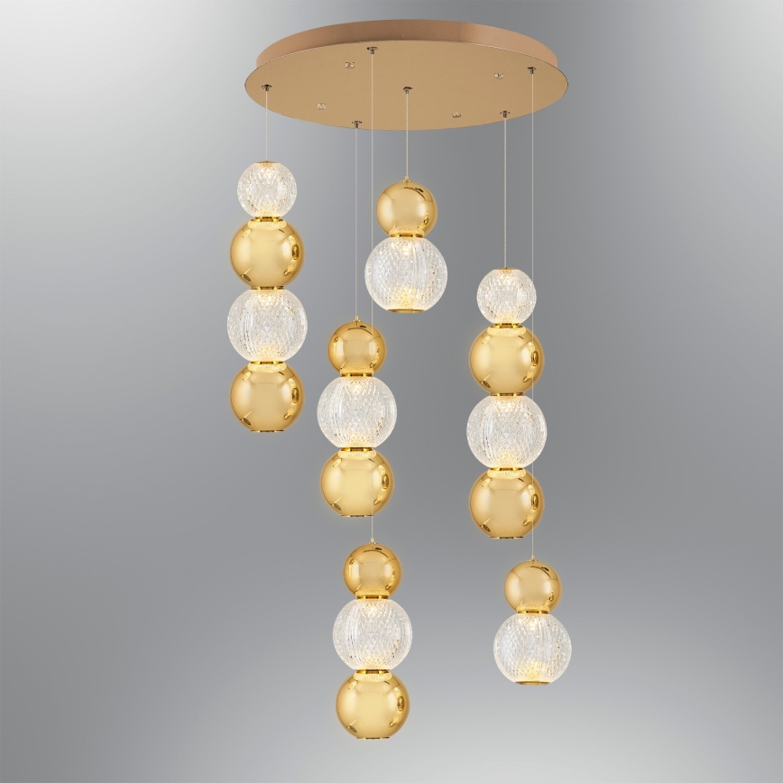 LED Hanglamp CREMONA LED/34W/230V 3000K goud