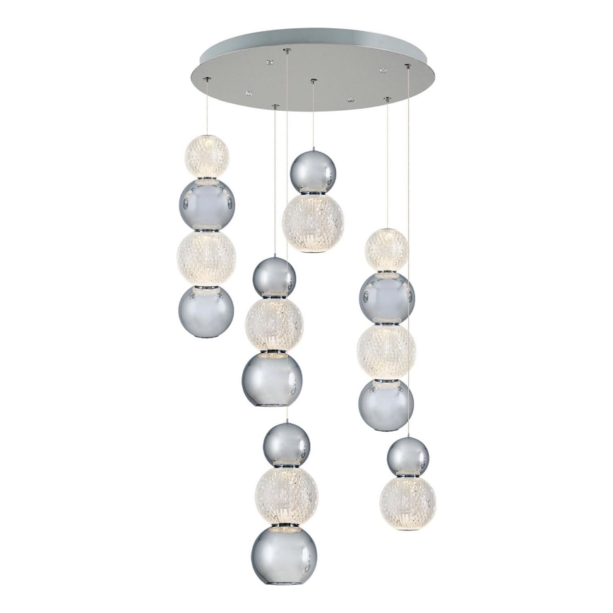 LED Hanglamp CREMONA LED/34W/230V 3000K mat chroom