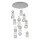 LED Hanglamp CREMONA LED/51W/230V 3000K mat chroom