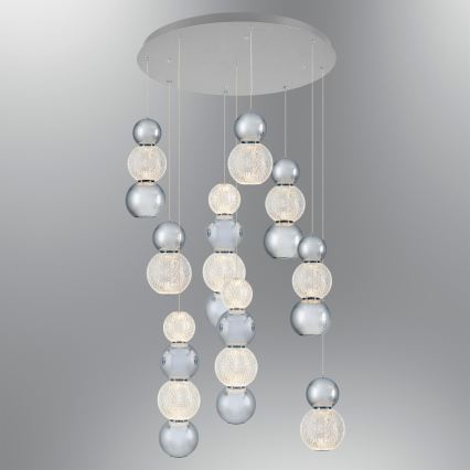 LED Hanglamp CREMONA LED/51W/230V 3000K mat chroom