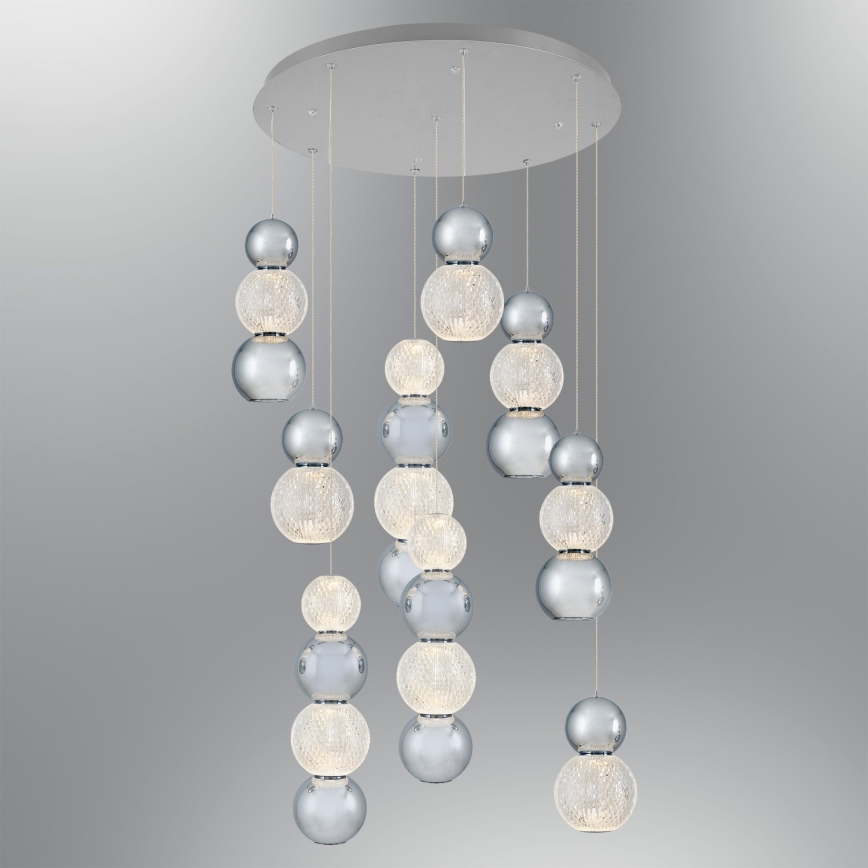 LED Hanglamp CREMONA LED/51W/230V 3000K mat chroom