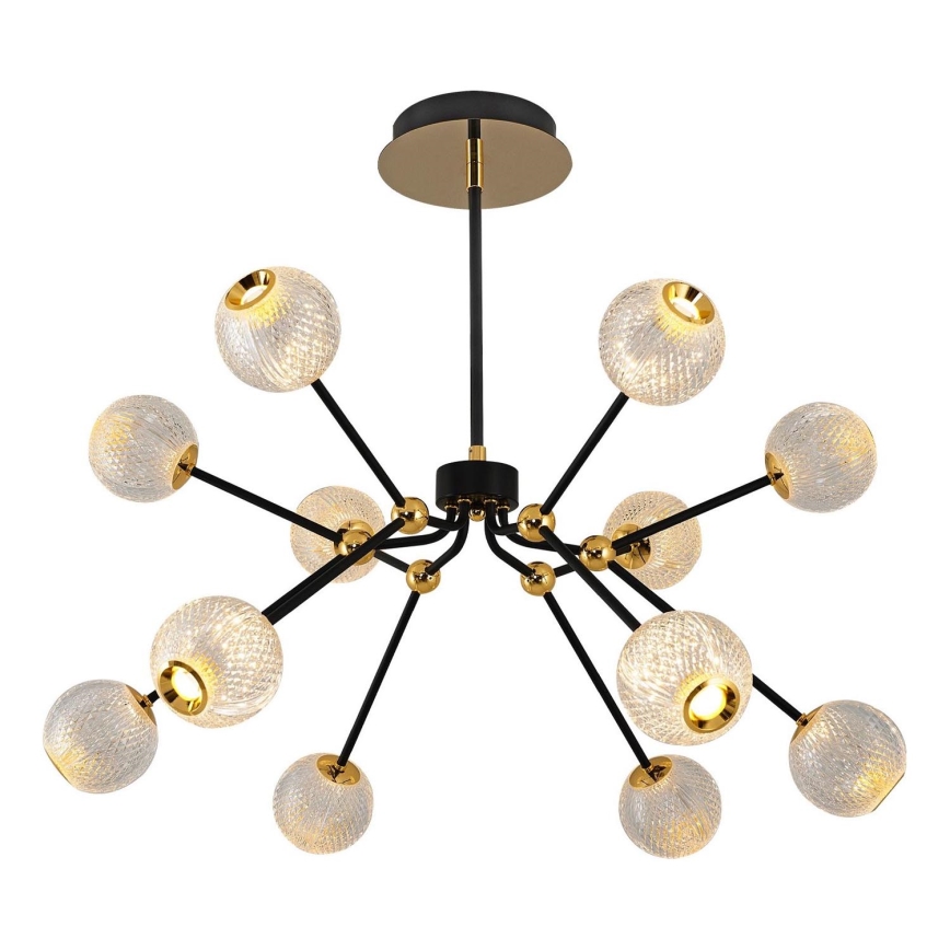 LED Hanglamp GELA 12xLED/5W/230V 3000K zwart/goud
