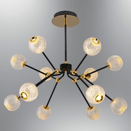 LED Hanglamp GELA 12xLED/5W/230V 3000K zwart/goud