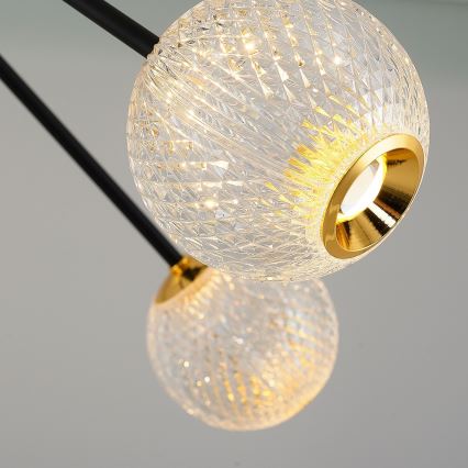 LED Hanglamp GELA 12xLED/5W/230V 3000K zwart/goud