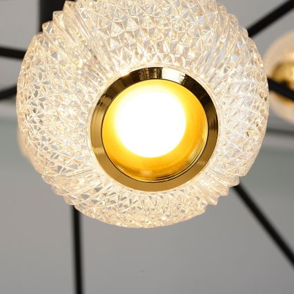 LED Hanglamp GELA 12xLED/5W/230V 3000K zwart/goud