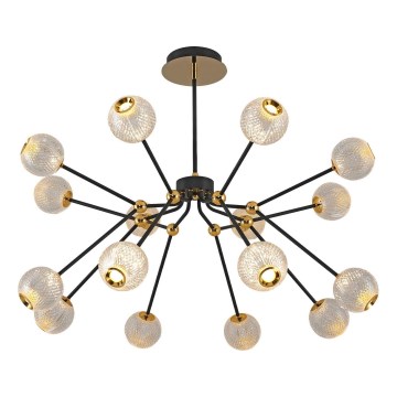 LED Hanglamp GELA 16xLED/5W/230V 3000K zwart/goud
