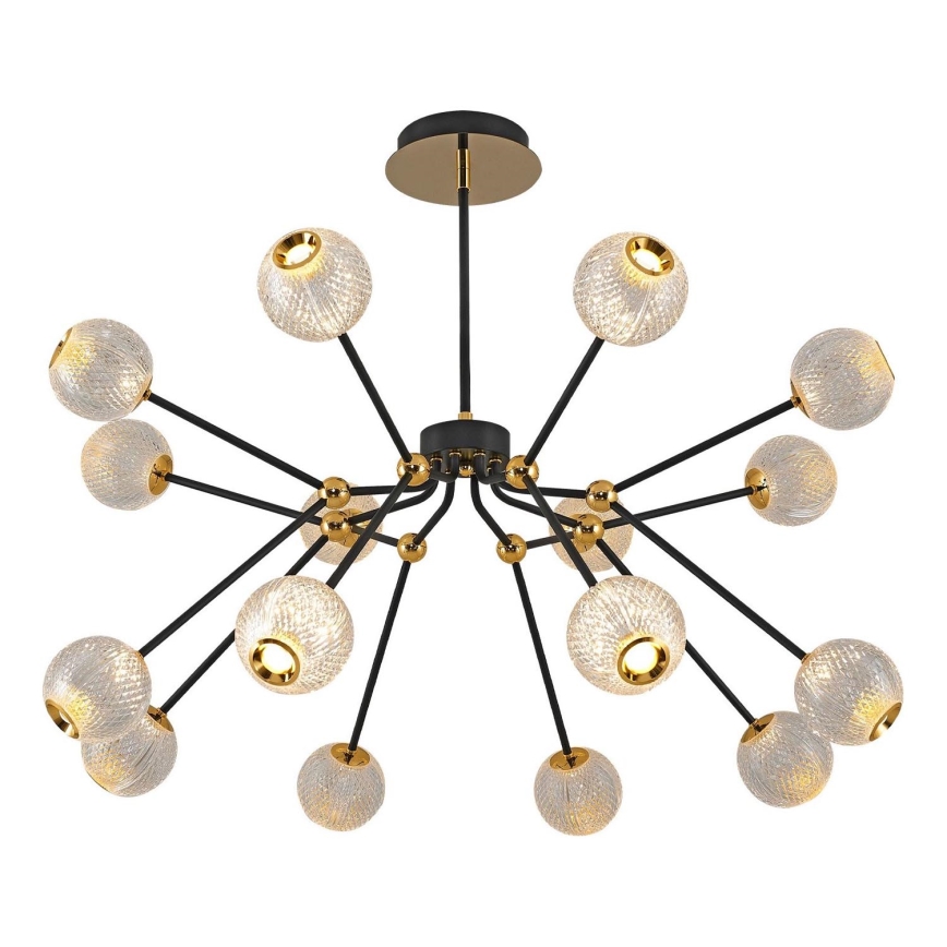 LED Hanglamp GELA 16xLED/5W/230V 3000K zwart/goud