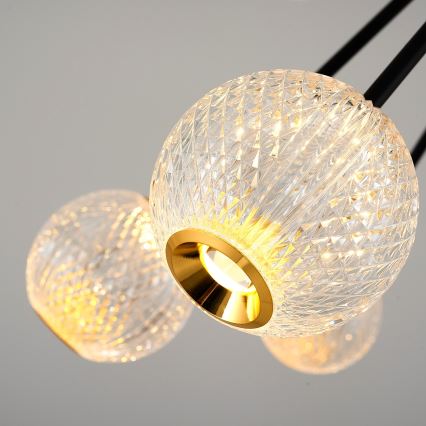 LED Hanglamp GELA 16xLED/5W/230V 3000K zwart/goud