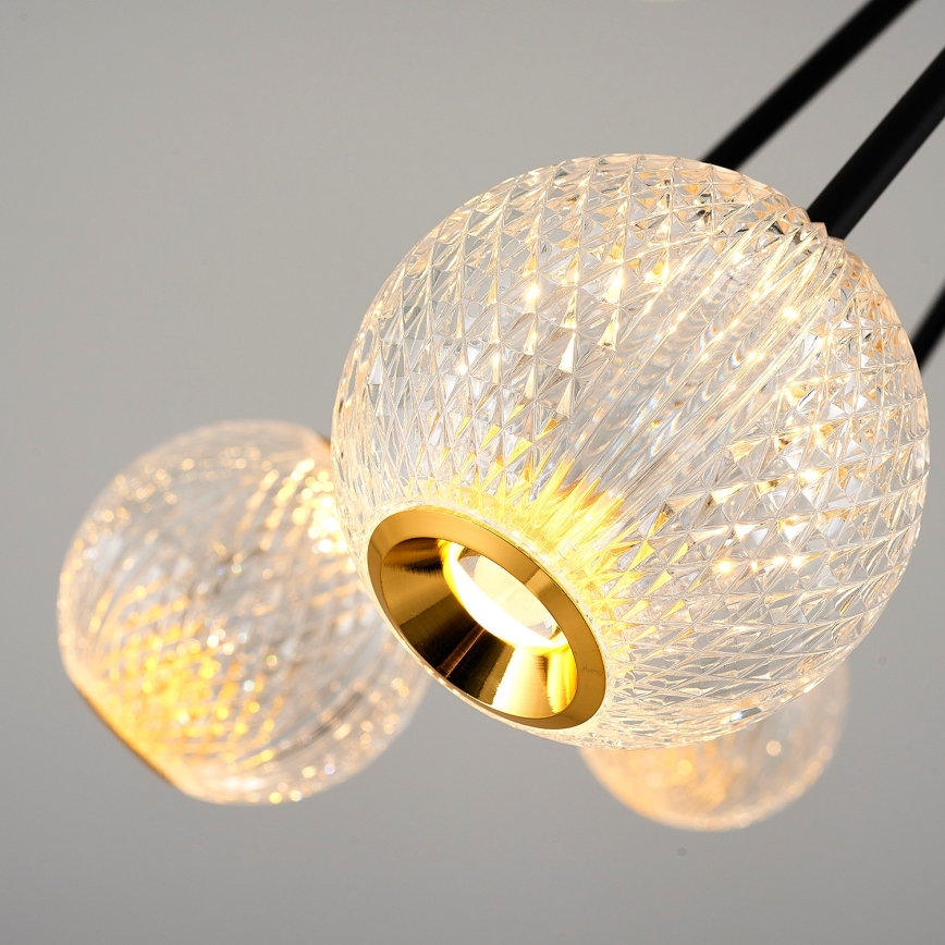 LED Hanglamp GELA 16xLED/5W/230V 3000K zwart/goud