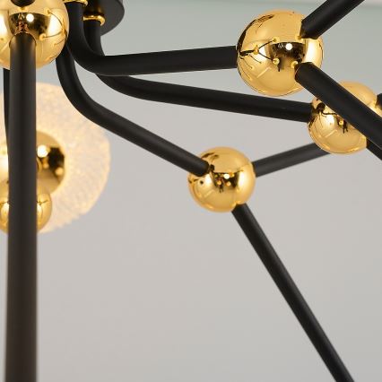 LED Hanglamp GELA 16xLED/5W/230V 3000K zwart/goud