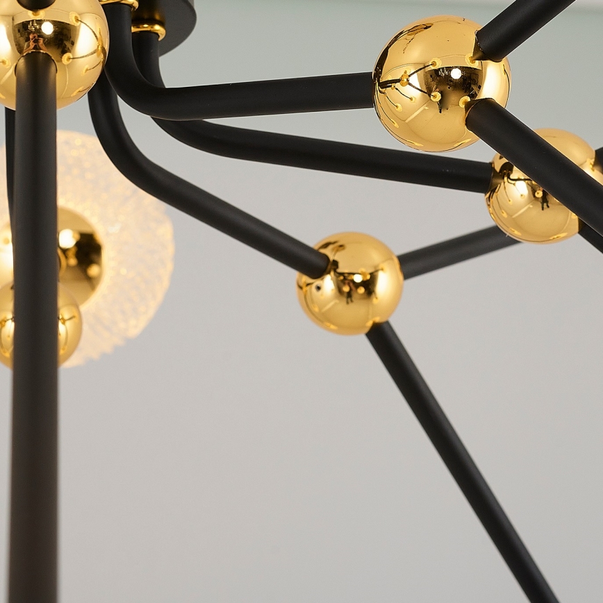 LED Hanglamp GELA 16xLED/5W/230V 3000K zwart/goud