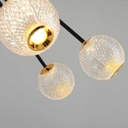 LED Hanglamp GELA 16xLED/5W/230V 3000K zwart/goud