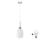 LED Hanglamp HARMA 1xE27/60W/230V Ø 14 cm gematteerd chroom/wit