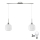 LED-hanglamp HARMA aan kabel 2xE27/60W/230V mat chroom/wit