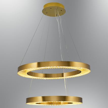 LED Hanglamp JESI LED/140W/230V 3000K diameter 100 cm brons