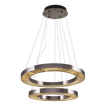 LED Hanglamp JESI LED/140W/230V 3000K diameter 100 cm zilver