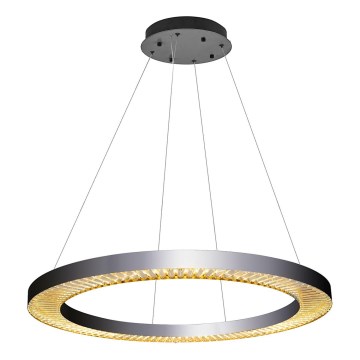LED Hanglamp JESI LED/90W/230V 3000K 100 cm zilver