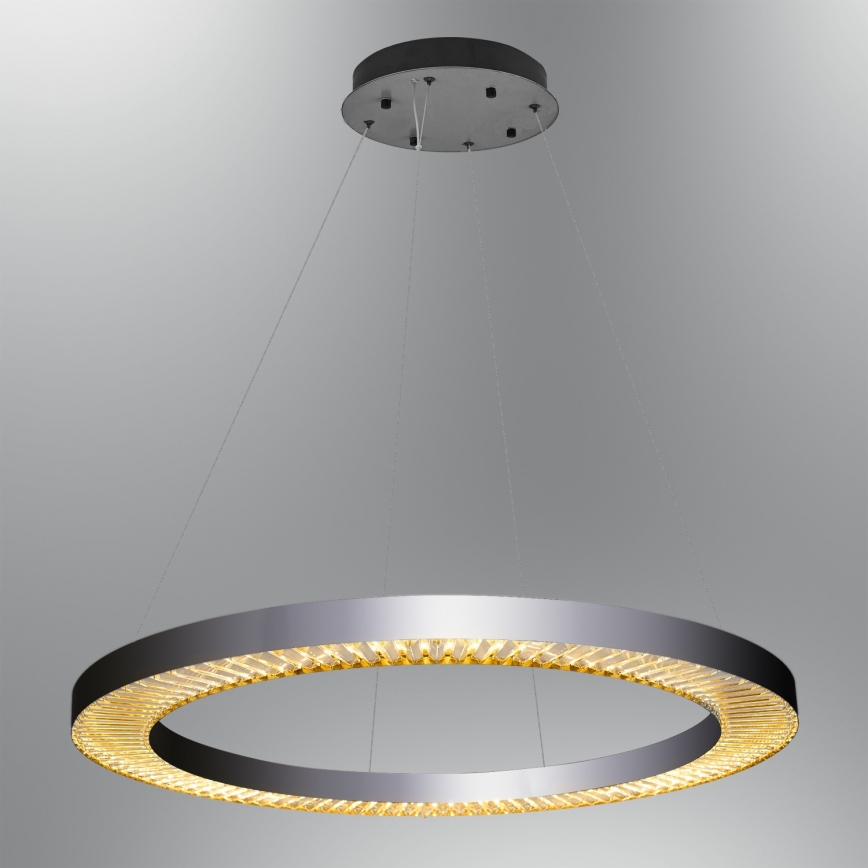 LED Hanglamp JESI LED/90W/230V 3000K 100 cm zilver