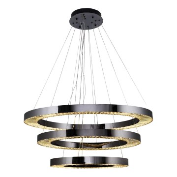 LED Hanglamp JESI LED/99W/230V 3000K diameter 100 cm zilver