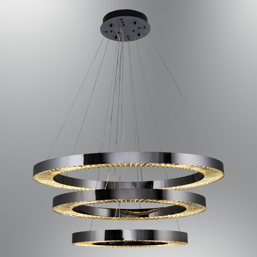 LED Hanglamp JESI LED/99W/230V 3000K diameter 100 cm zilver