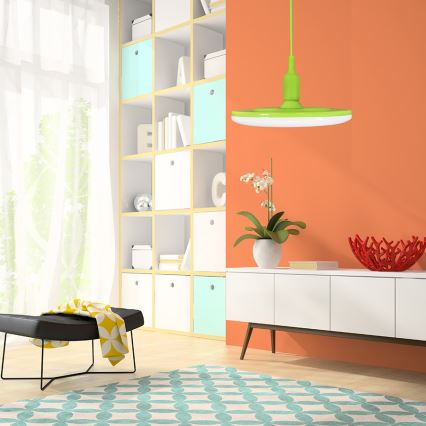 LED hanglampje KIKI 1xE27/10W/230V groen